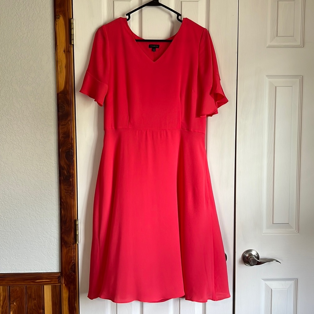 Talbots Coral Short-Sleeve Dress, Size 8